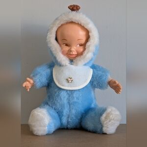 Vintage Three Faces Mood Changing Baby Doll, Soft Body & Vinyl Head